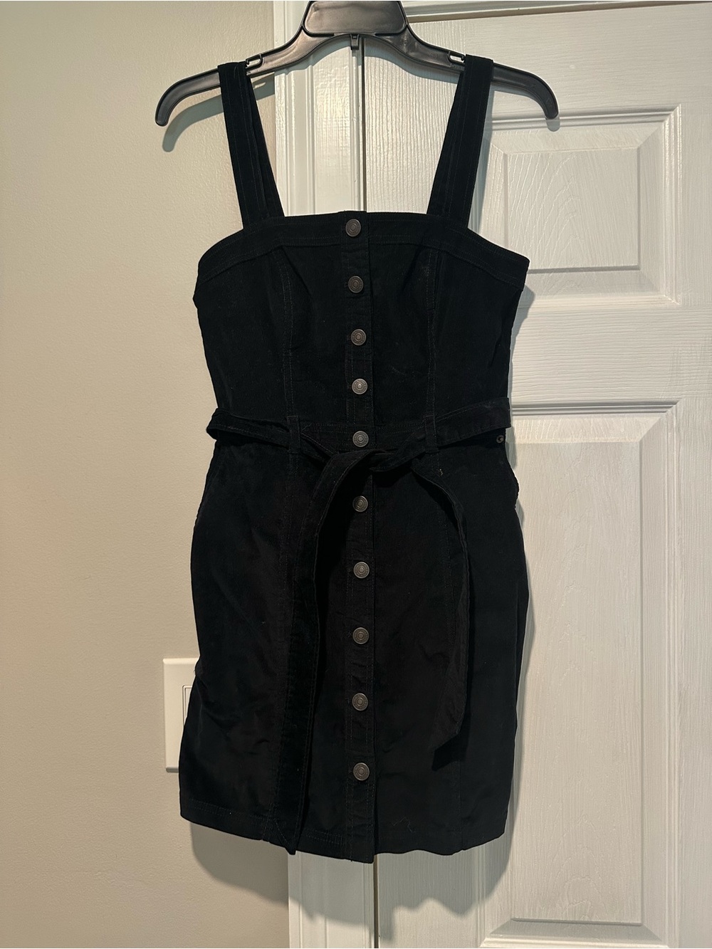 Abercrombie & Fitch Black Button-Front corduroy Dress